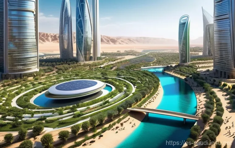 사우디아라비아 내 미국과의 관계 - **Prompt:** A visually rich tableau illustrating the evolving relationship between Saudi Arabia and ...