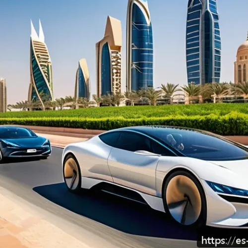 Home 33 사우디아라비아와 UAE의 차이점 - A futuristic smart cityscape in Saudi Arabia featuring NEOM’s visionary architecture: sleek, eco-fri...