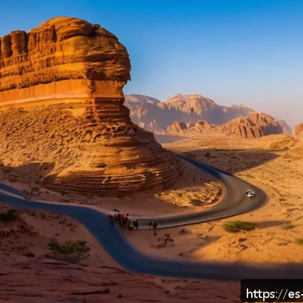 알우라 고고학 유적지 - A breathtaking panoramic view of Al-Ula’s natural landscape at sunrise, featuring towering reddish s...