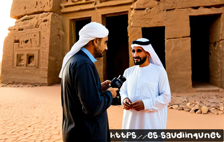 사우디아라비아의 주요 다큐멘터리 및 방송 프로그램 - Photorealistic documentary production scene in Riyadh, Saudi Arabia, a Saudi female field reporter i...